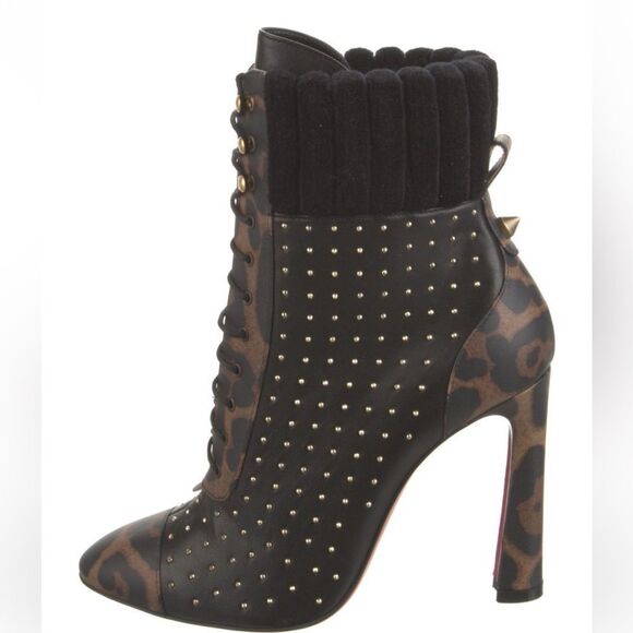 Christian Louboutin Studded Leather Booties - Picture 4 of 5